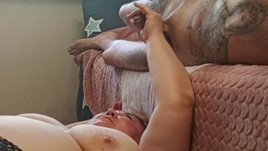 I jerk off my dick and cum in my mother-in-law's mouth - 11 image