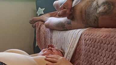 I jerk off my dick and cum in my mother-in-law's mouth - 13 image
