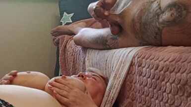 I jerk off my dick and cum in my mother-in-law's mouth - 7 image