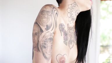 Tattooed Lesbian Goths Slip Their Tongues Into Soft Pussy - 10 image