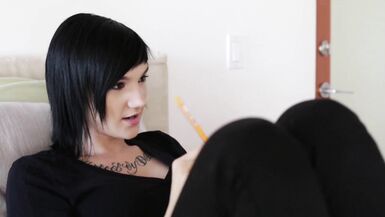 Tattooed Lesbian Goths Slip Their Tongues Into Soft Pussy