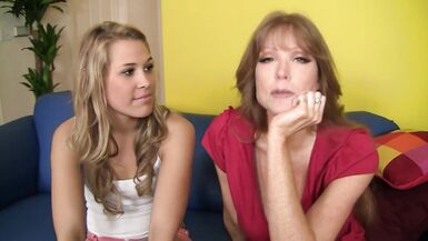 Huge tit freckled stepmom joins in threesome with stepdaughter - 2 image