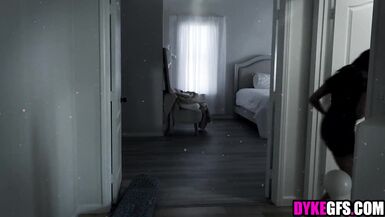 MILF girl on girl sex in haunted mansion