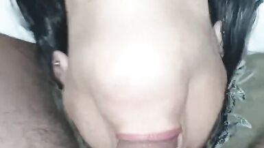 He eats a hot and juicy cock