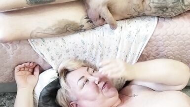 I jerk off my cock and cum in my stepmom's mouth - 4 image