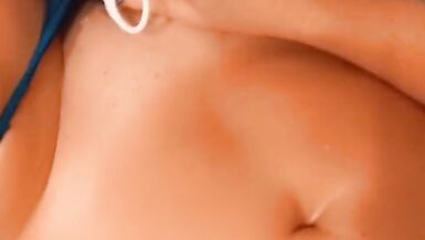 Blonde Bombshell Playing with Her Pussy