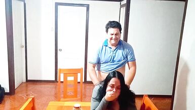 Sex before breakfast on the dining table with a stepmother taken by surprise - 14 image