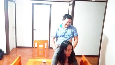 Sex before breakfast on the dining table with a stepmother taken by surprise - 15 image
