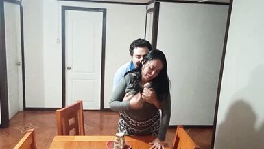 Sex before breakfast on the dining table with a stepmother taken by surprise - 2 image