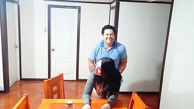 Sex before breakfast on the dining table with a stepmother taken by surprise - 5 image