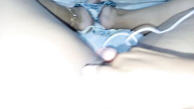 Masturbating with a rubber penis