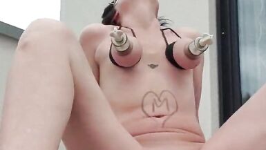 Milf Julie plays with vaginal ball and anal