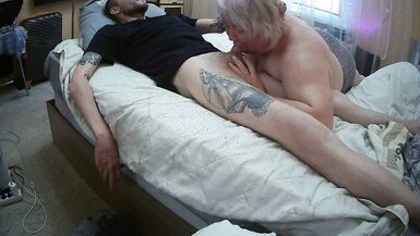 I love it when my neighbor gives a blowjob and sucked every last drop of cum out of my dick - 15 image