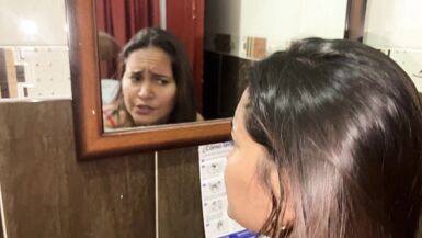 I spy on my big ass Colombian stepmom and we end up fucking