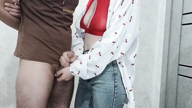 sexy stepmom jerks off stepsons cock - 4 image