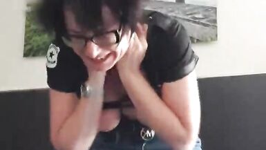 Julie has orgasm after a day dildo in the anus