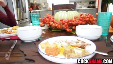 Latina wife cucks husband on Thanksgiving - 3 image