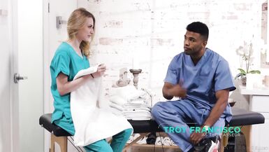 Nuru Massage - Teen Kyler Quinn Slips Into Steamy Interracial Nuru with Troy Francisco - 2 image