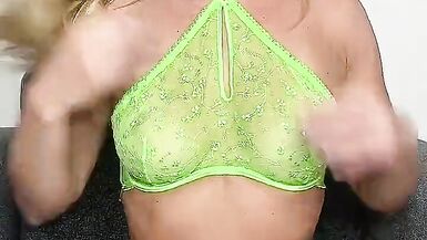 Green Lingerie Glass Dildo