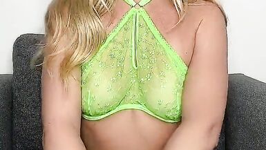 Green Lingerie Glass Dildo