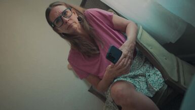 The Sure Thing - Sexy MILF Autumn J Cooper at Sex Over 50 confronts her step-son about the missing funds from the household acco - 1 image