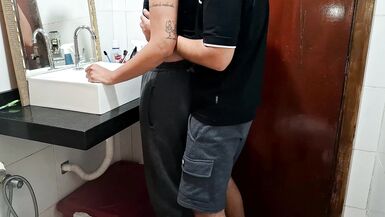 Catching the maid in the bathroom while the wife sunbathes - 4 image