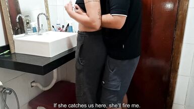 Catching the maid in the bathroom while the wife sunbathes - 5 image