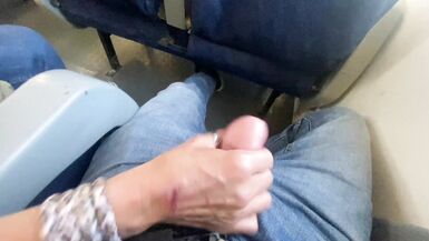ACCIDENTAL SEX ON THE TRAIN - HANDJOB AND CUMSHOT WITH AMATEUR MILF