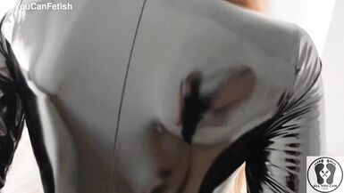 ALICE MAZE MILF PUBLIC LEATHER SHINY FETISH CEI PUSSY JUICY - 10 image