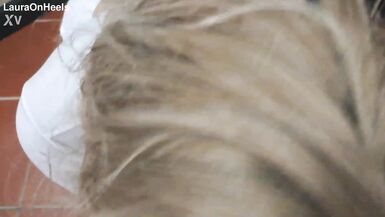 Preview - Blonde MILF dressed in white throatpie with sunglasses POV