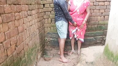 Newly Married Indian Bhabhi outdoor