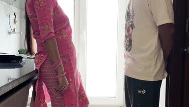 Aunt's fucking: The inexperienced nephew fucked the step aunt with a big ass hard after wearing a female condom. - 10 image