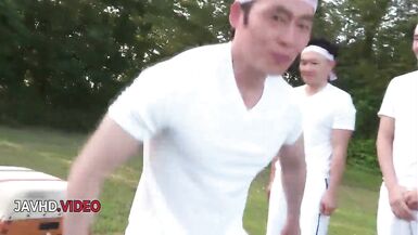 Passionate Japanese beauty Sara Saijo shines in steamy outdoor group fuck - 2 image