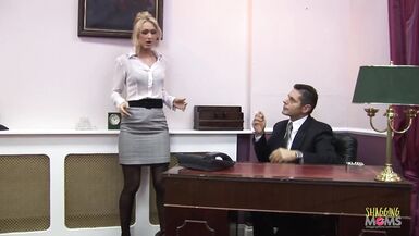 Hot blonde secretary Cynthia Vellons gets her pussy licked by her boss and pounded hard by Oliver Sanchez - 1 image