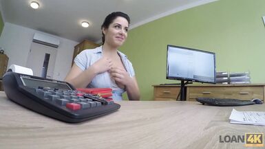 MILF gets shafted by horny agent for cash in loan4k interview - 5 image