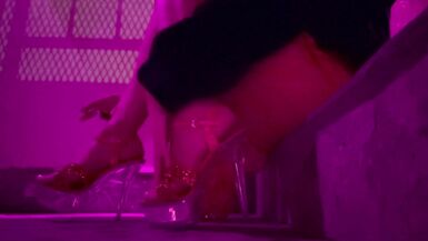 Artemisia Love flaunts her long legs in high heels & smokes outside while flaunting her foot fetish