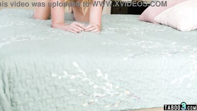 Stepson dominates blindfolded blonde stepmom Charlie Forde with deepthroat & oral skills - 9 image