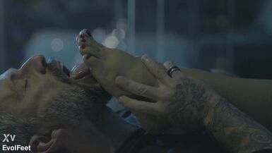 Watch Monique Prada & Aquele Mario's steamy solo session with their feet, giant boobs, and wet pussy!