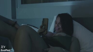 Watch Monique Prada & Aquele Mario's steamy solo session with their feet, giant boobs, and wet pussy!