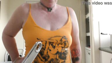 CaraPornstar's pierced pussy squirts while taking a massive dick in her filthy snatch