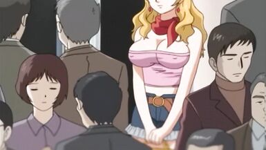 Hot blonde MILF gets her big ass groped on a train and jizzed on