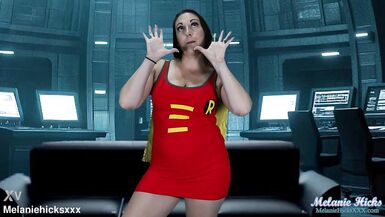 Melanie Hicks cosplays as Superheroine & masturbates in the Batcave MILF edition - 3 image