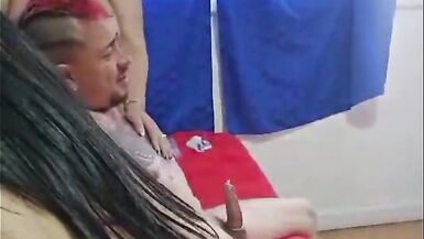 Part 2: Hot Latinas Zamira, La Potra Aleja & Izoka1 team up for a steamy threesome with one lucky