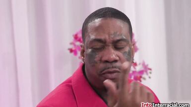 Adira Allure & Chocolate God get double penetrated by BBCs & deepthroat them like crazy