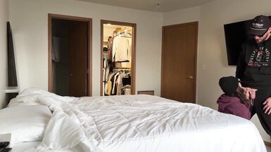 Mya Lane gets a rough workout after work and gets a messy creampie