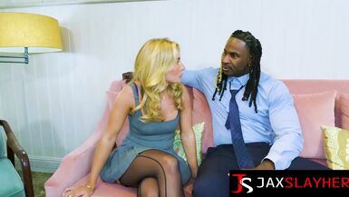 Jax Slayher's massive BBC gobbles up MILF Bonnie Blue's natural tits & beauty - 2 image