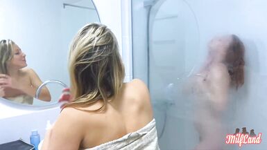Two stunning amateurs, Kevin K & Emmanuelle, indulge in some steamy foursome action with busty MILFs - 2 image