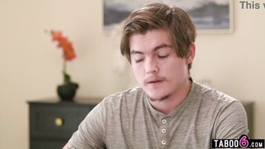 Watch Tyler Cruise's huge latina tits distract a young stud while Little Puck teaches him how to handle big boobs - 1 image