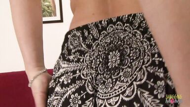 Marie Jeanne, the busty redhead, teases and pleases herself in lingerie while riding a BBC in hot interracial action - 3 image