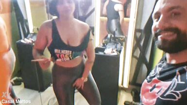 Watch Nicoly Mattos and BlondeLiberal take turns pounding their hubby with a condom
